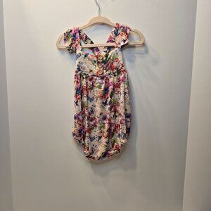 Posh Peanut Floral Bubble Romper Snap closure SIZE 12-18m